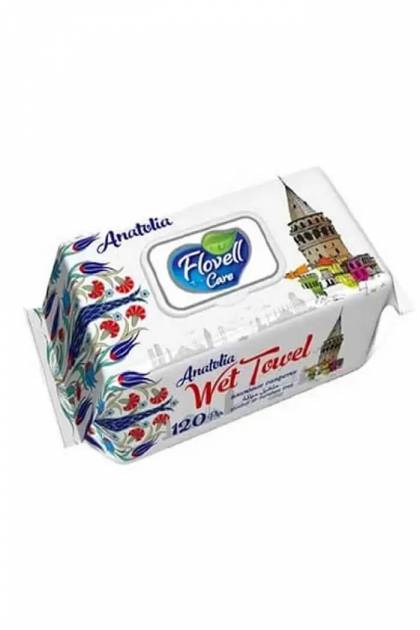 Влажные салфетки Flovell care 120шт с башней (Цвет: Белый)