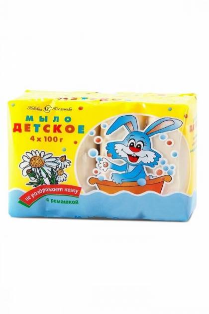Мыло детское твердое с ромашкой Невская косметика 4*100гр