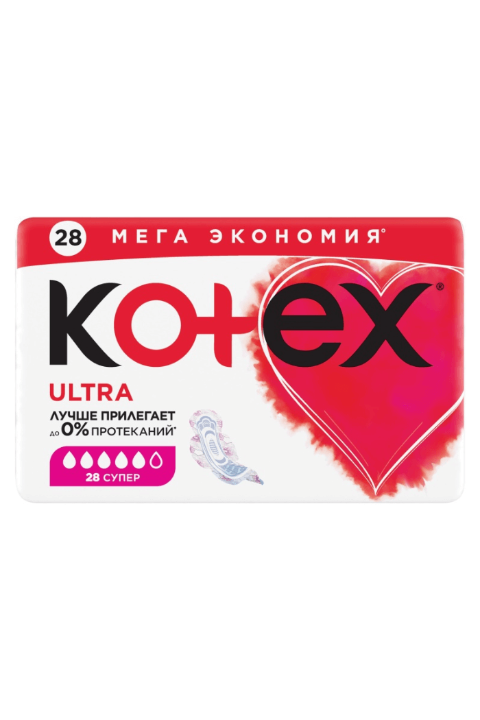 Прокладки гигиенические Kotex ultra soft Normal 28 штук