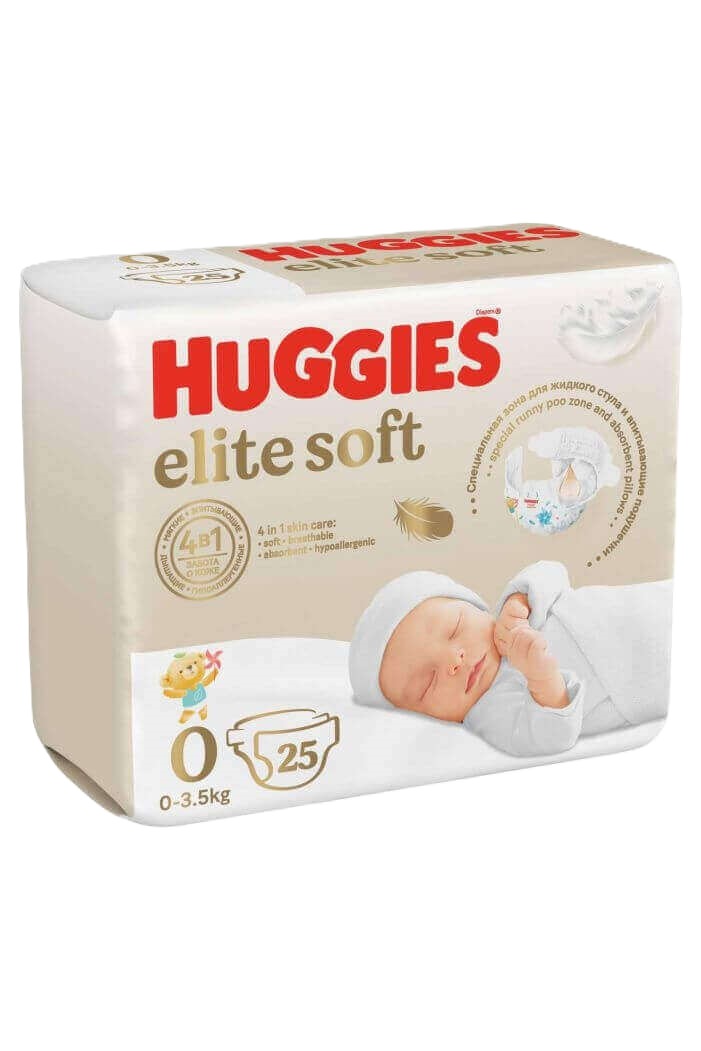 Подгузники Huggies Elite Soft 0 NB 25 шт