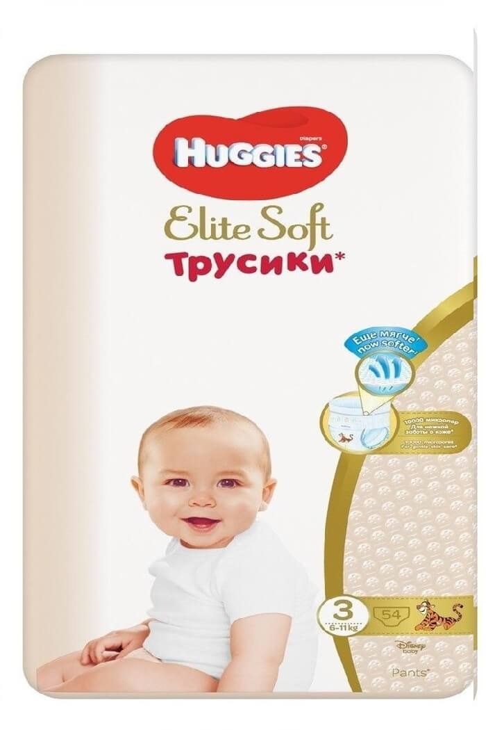 Подгузники-Трусики Huggies Elite Soft 3 54 шт