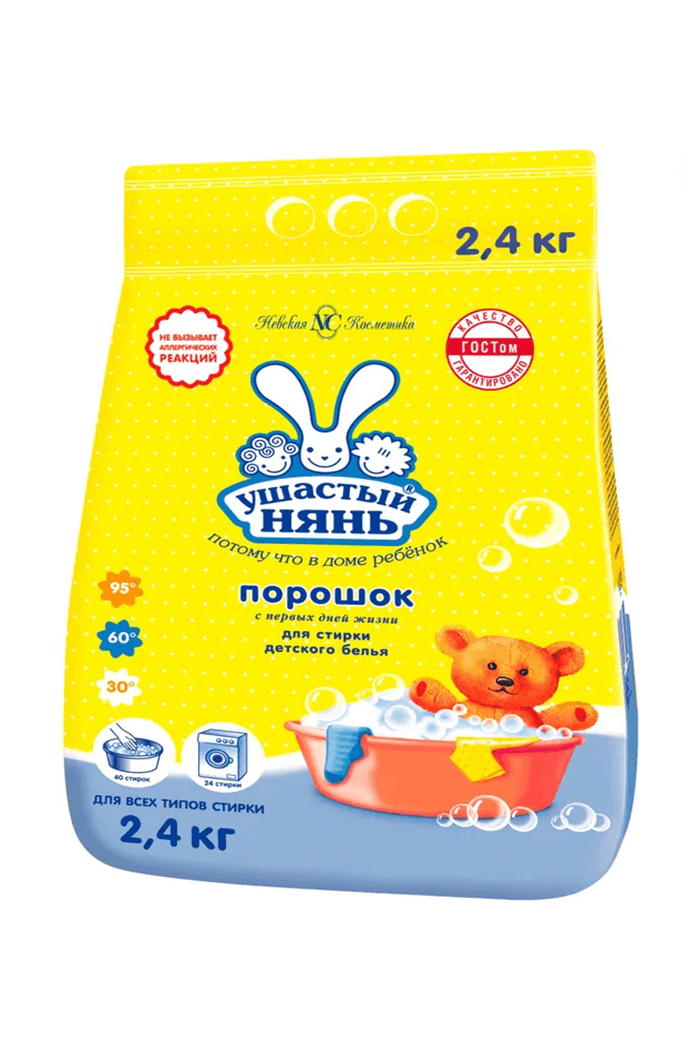 Порошок для стирки Ушастый нянь 2.4 кг