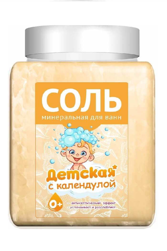 Соль минеральная для ванн с чередой 900 Aromika 900гр