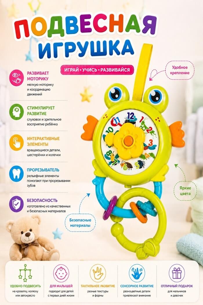 Подвесная игрушка Лягушонок