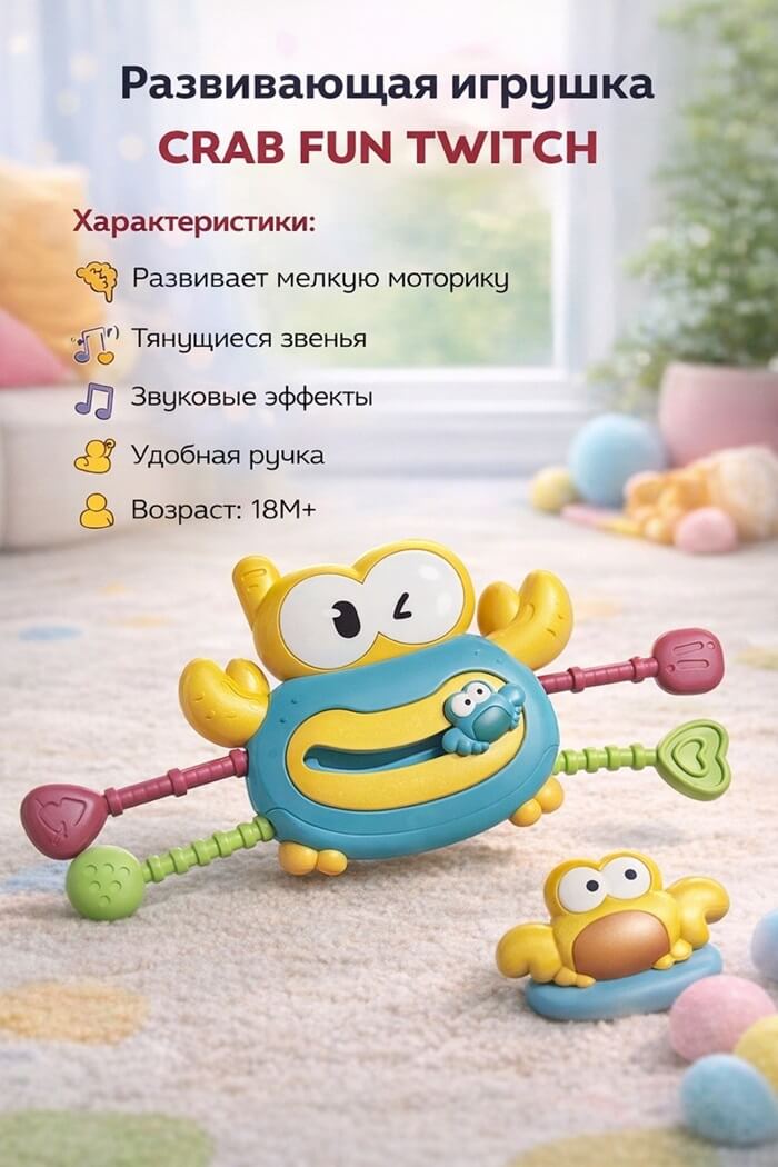 Развивающая игрушка Крабик