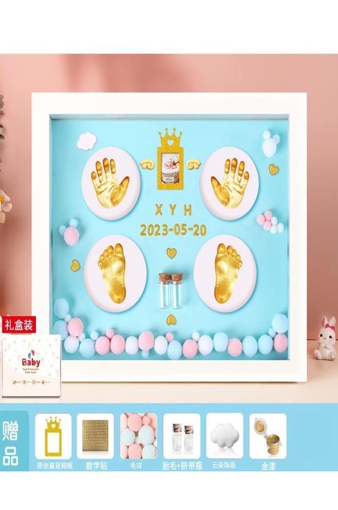 Слепки ручки-ножки в коробке корона бюрюза