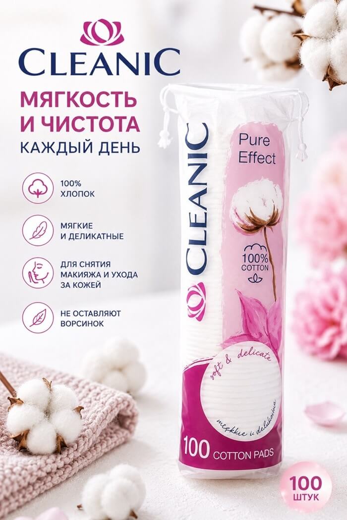 Ватные диски Cleanic