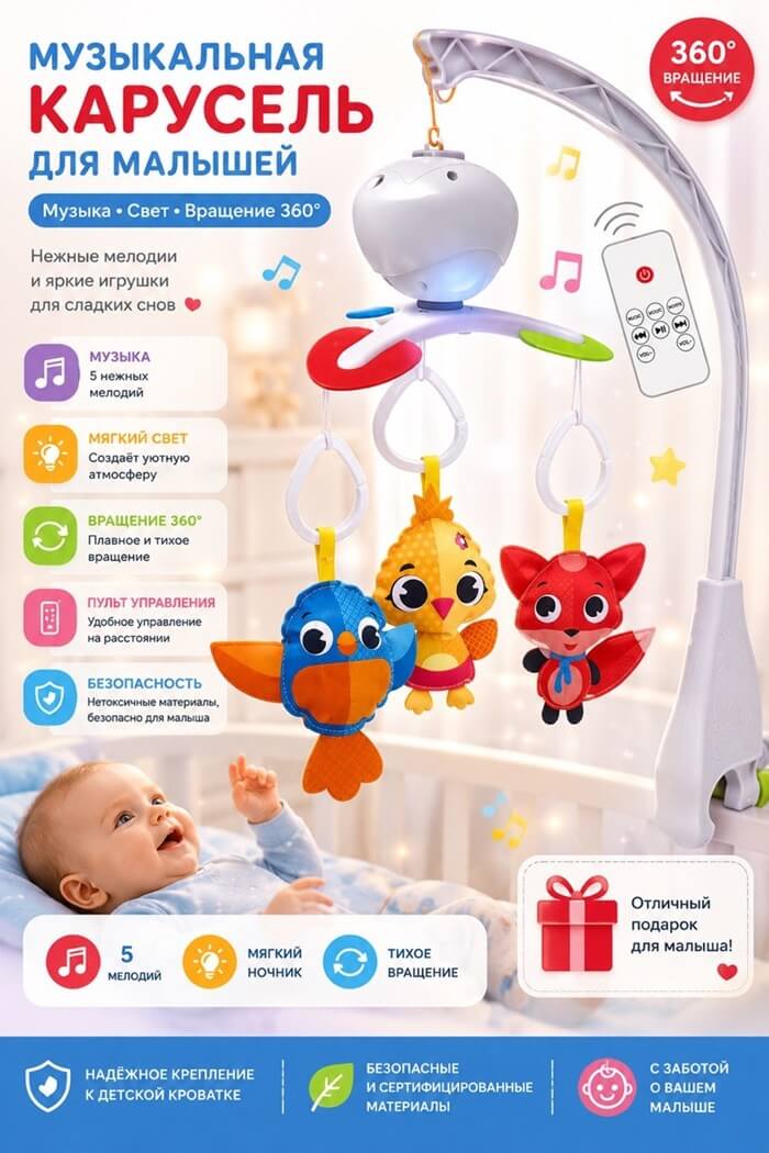 Музыкальная карусель Птички