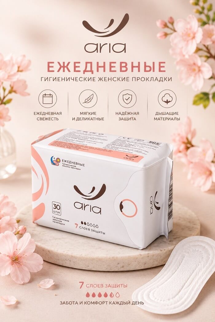 Прокладки ежедневные Aria 30 шт