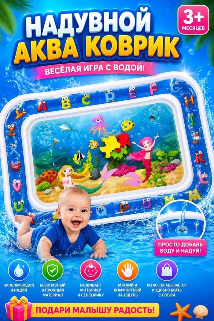 Аква коврик  Русалочки