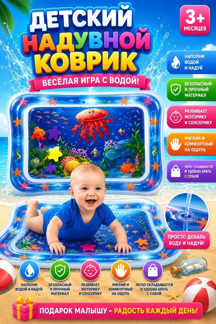 Аква коврик Медуза