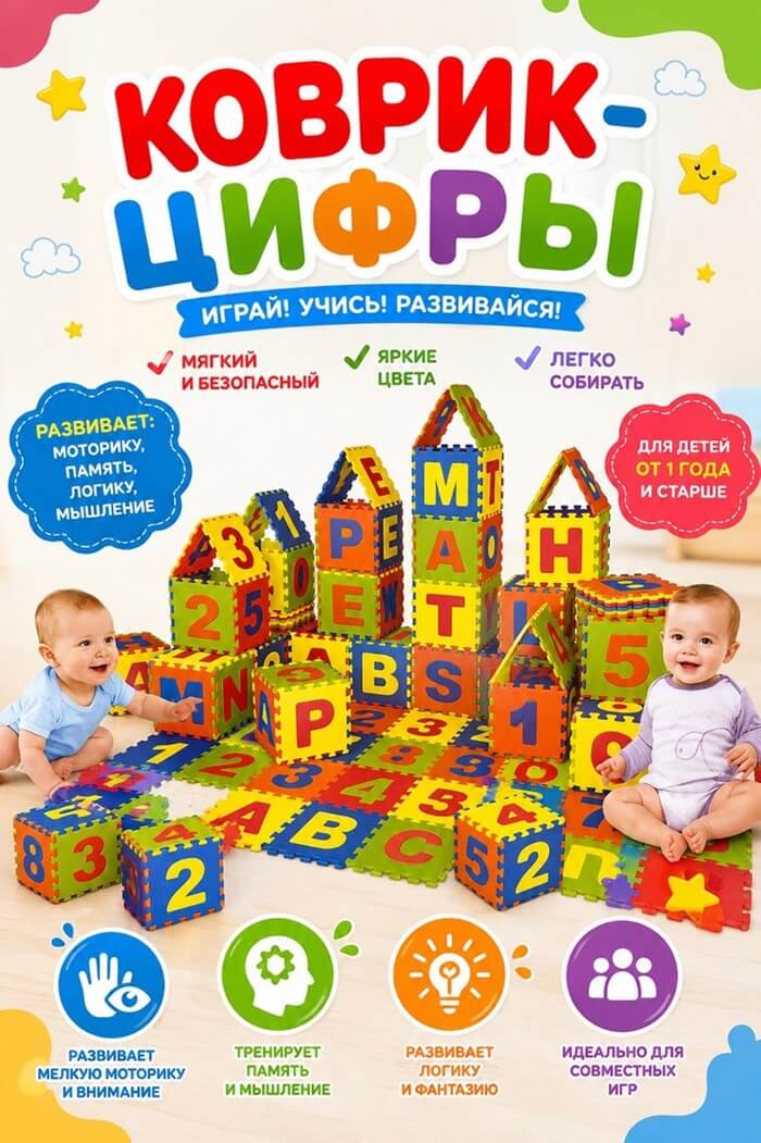 Коврик цифры