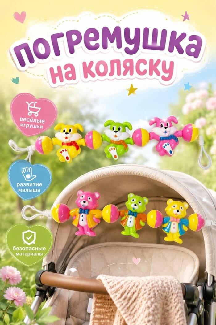 Погремушка на коляску (Рисунок: Собачки)