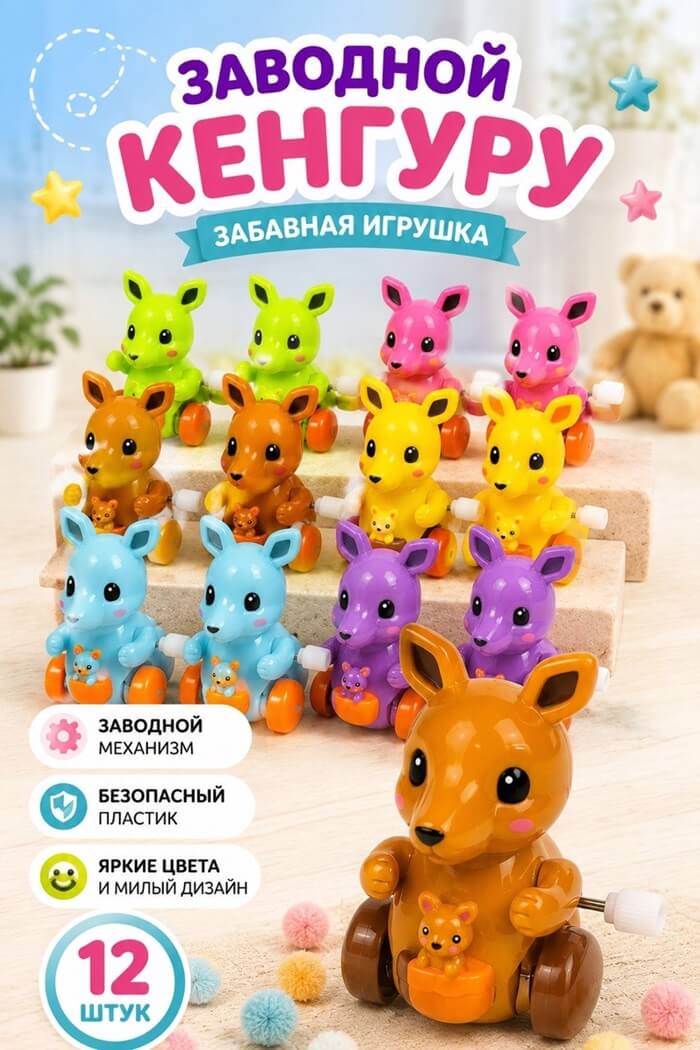 Заводная игрушка Кенгуру (Цвет: Фиолетовый)