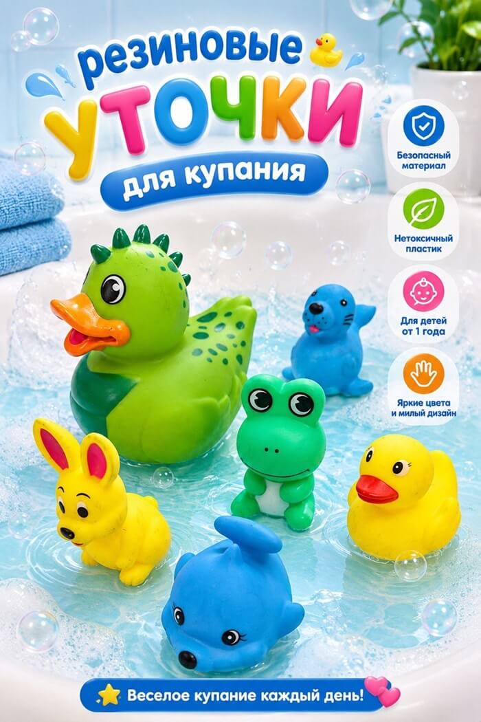 Резиновые уточки для купания