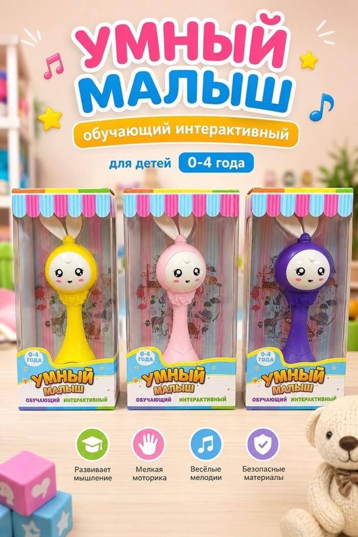 Детская музыкальная игрушка Умный малыш (Цвет: Фиолетовый)