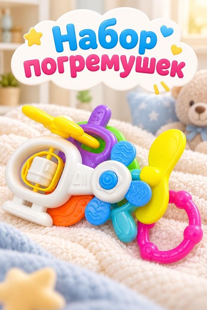 Набор погремушек Вертолётик